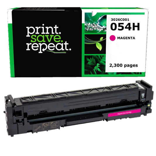 Canon 054H Magenta High Yield Remanufactured Toner Cartridge [2,300 Pages]