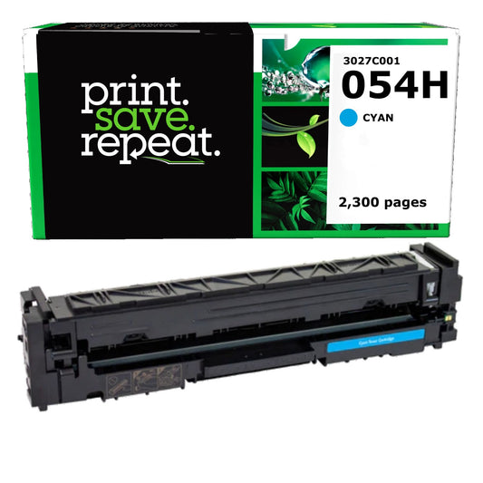 Canon 054H Cyan High Yield Remanufactured Toner Cartridge [2,300 Pages]