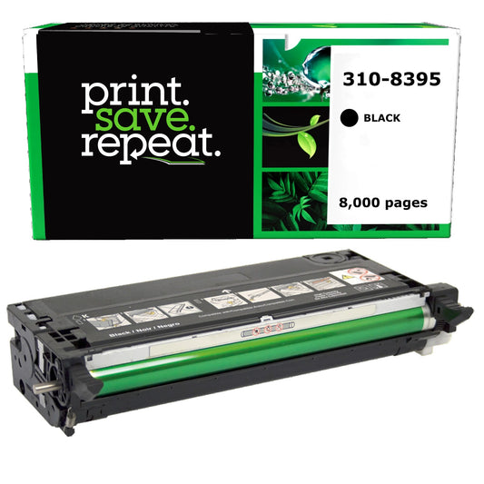 Dell 310-8395, XG721, 310-8396, XG725, 310-8092, 310-8093 Black High Yield Remanufactured Toner Cartridge [8,000 Pages]