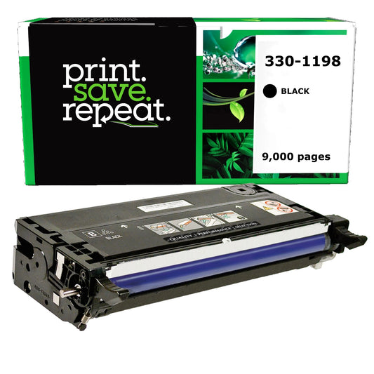 Dell 330-1198, G486F, 330-1197, G482F Black High Yield Remanufactured Toner Cartridge [9,000 Pages]