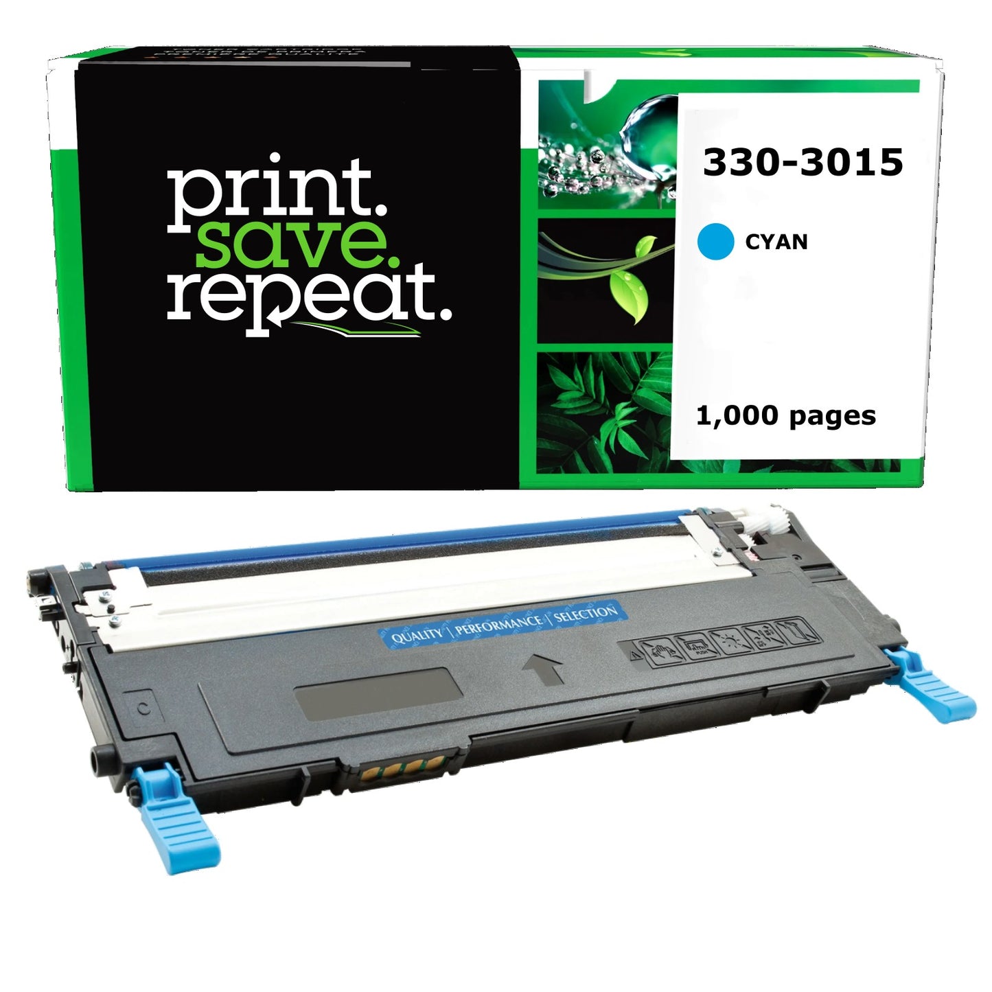 Dell 330-3015, J069K, 330-3581 Cyan Remanufactured Toner Cartridge [1,000 Pages]