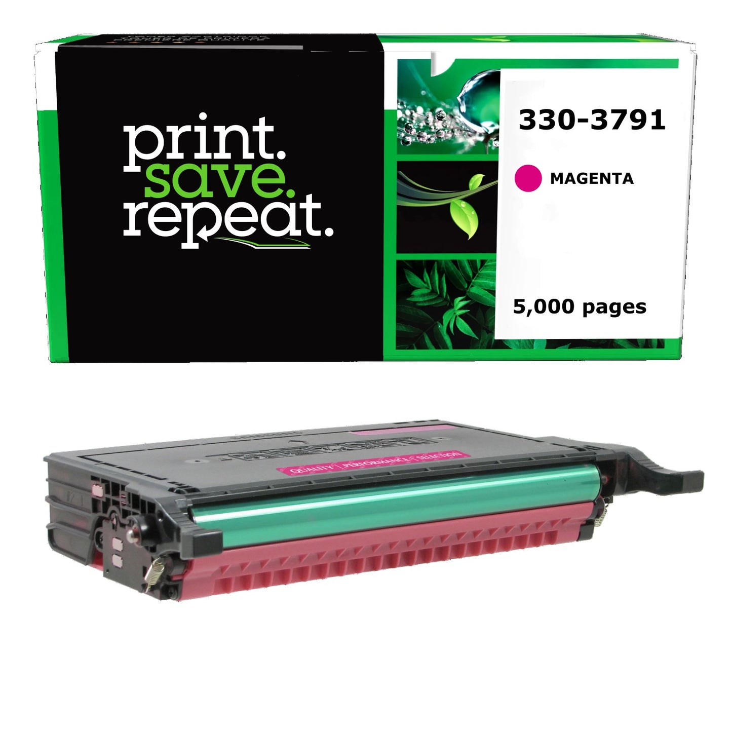 Dell 330-3791, G537N, 330-3787, H394N Magenta High Yield Remanufactured Toner Cartridge [5,000 Pages]
