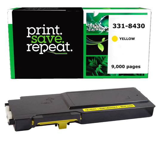 Dell 331-8430, MD8G4, 331-8426, RGJCW Yellow High Yield Remanufactured Toner Cartridge [9,000 Pages]