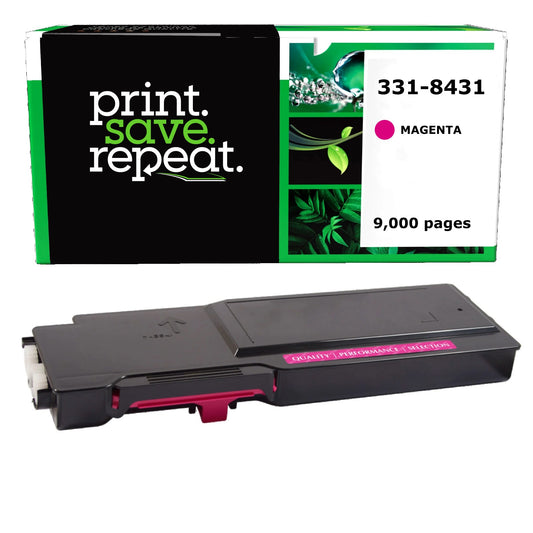Dell 331-8431, XKGFP, 331-8427, H5XJP Magenta High Yield Remanufactured Toner Cartridge [9,000 Pages]