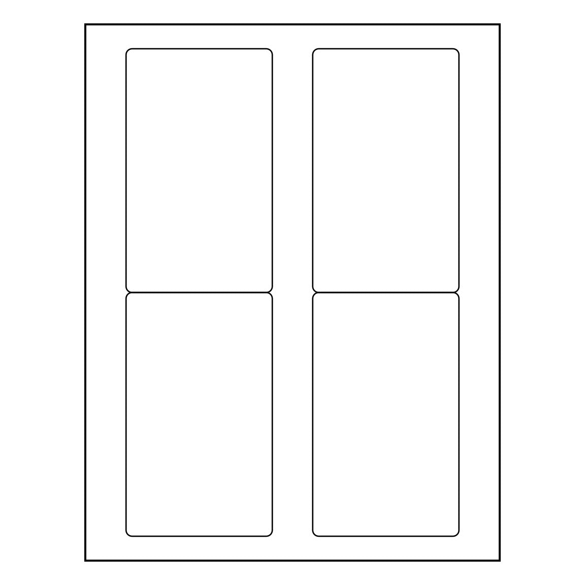 3" x 5" Sheet Labels | 4 UP | 1,000 Pack