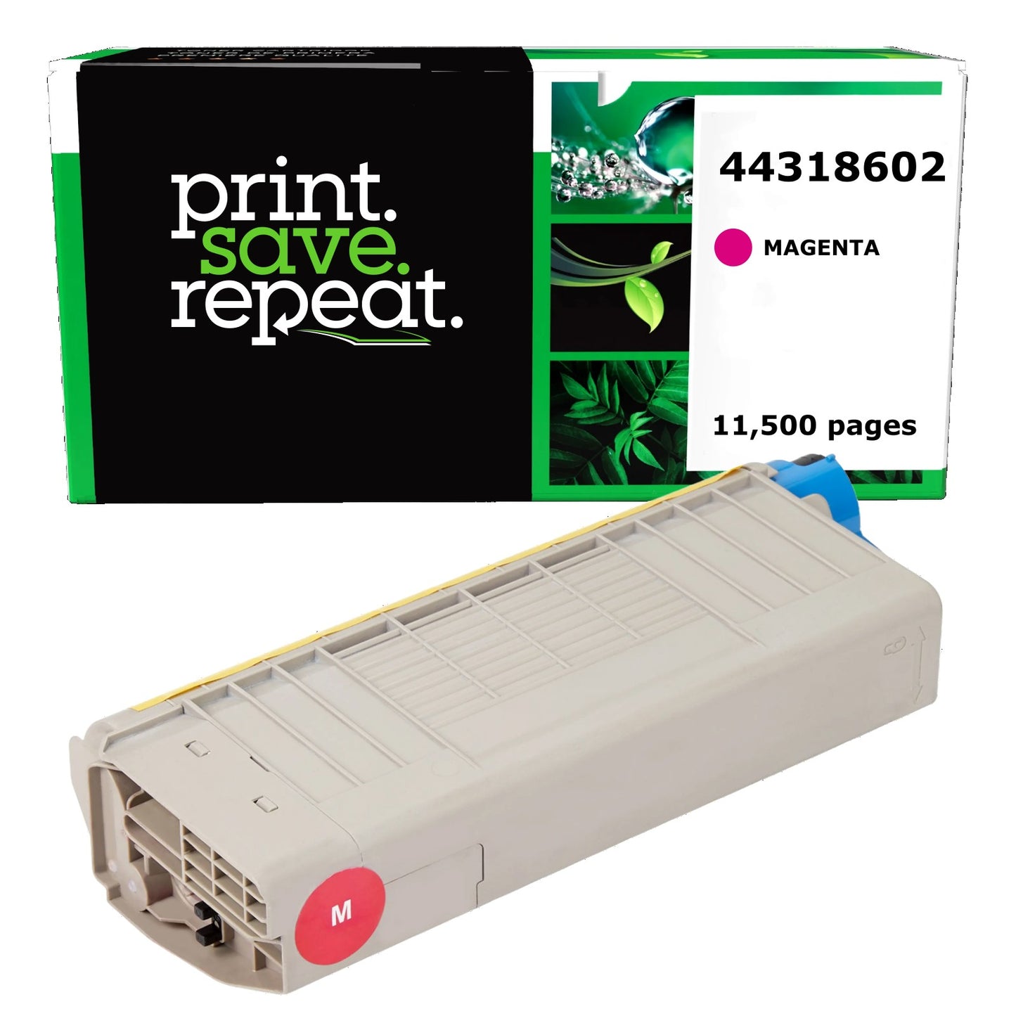 Okidata 44318602 Magenta Compatible Toner Cartridge [11,500 Pages]