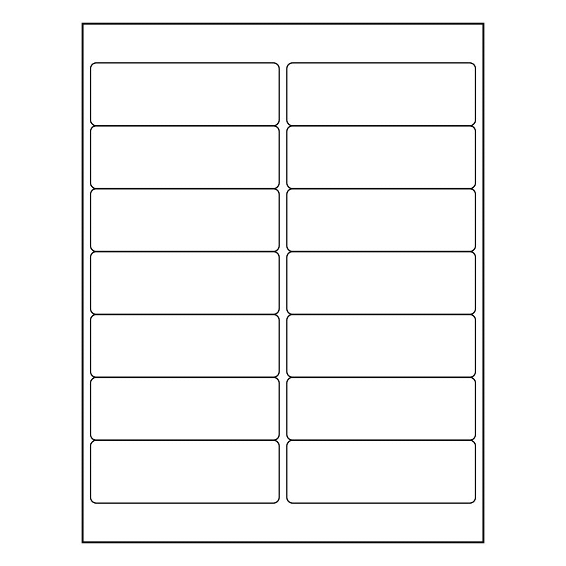 4" x 1.33" Sheet Labels | 14 UP | 1,000 Pack