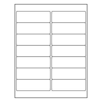 4" x 1.33" Sheet Labels | 14 UP | 1,000 Pack