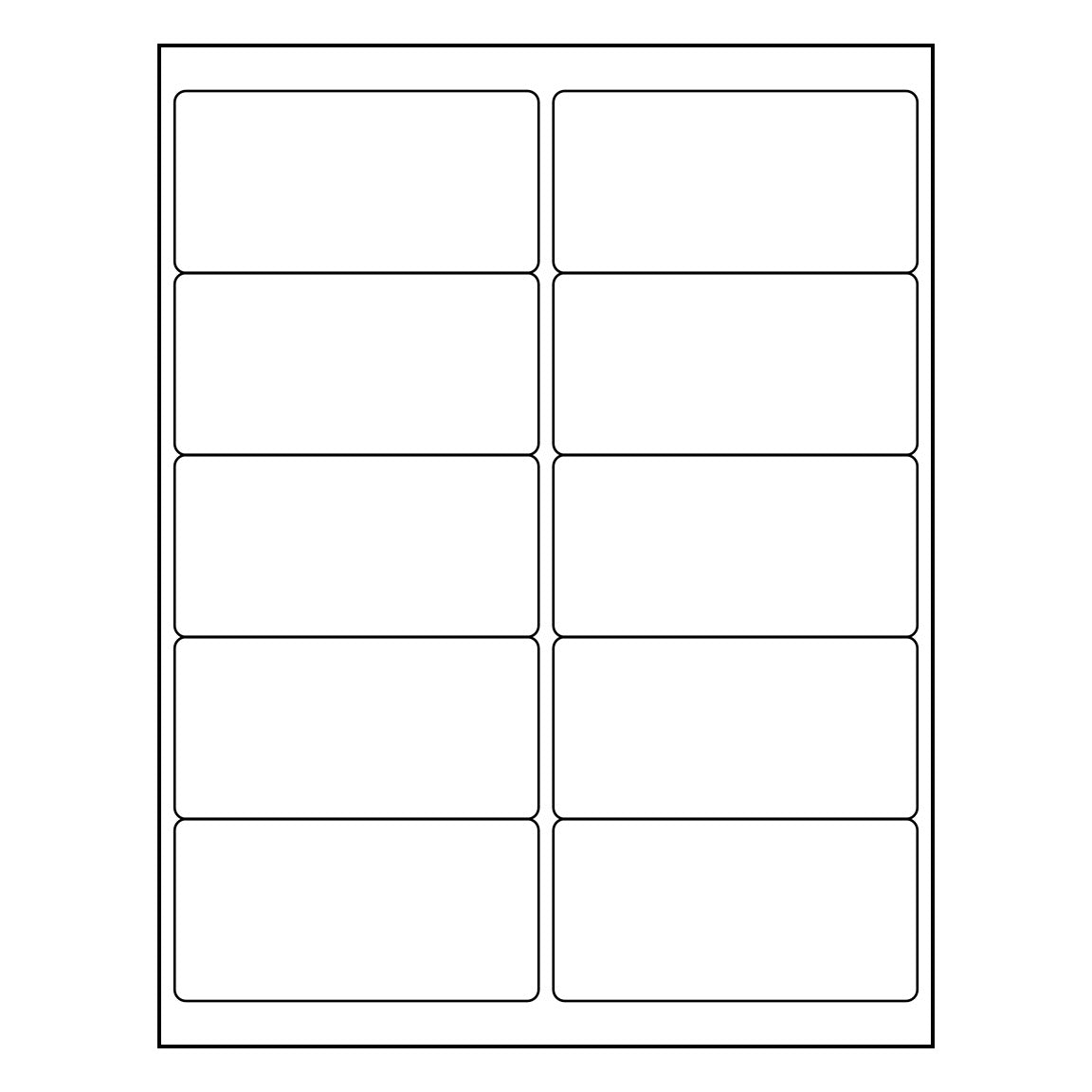 4" x 2" Sheet Labels | 10 UP | 1,000 Pack