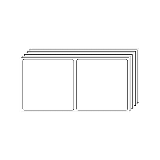 Thermal Transfer Labels 4" x 4" – Fanfold – 3 Stacks of 2,500