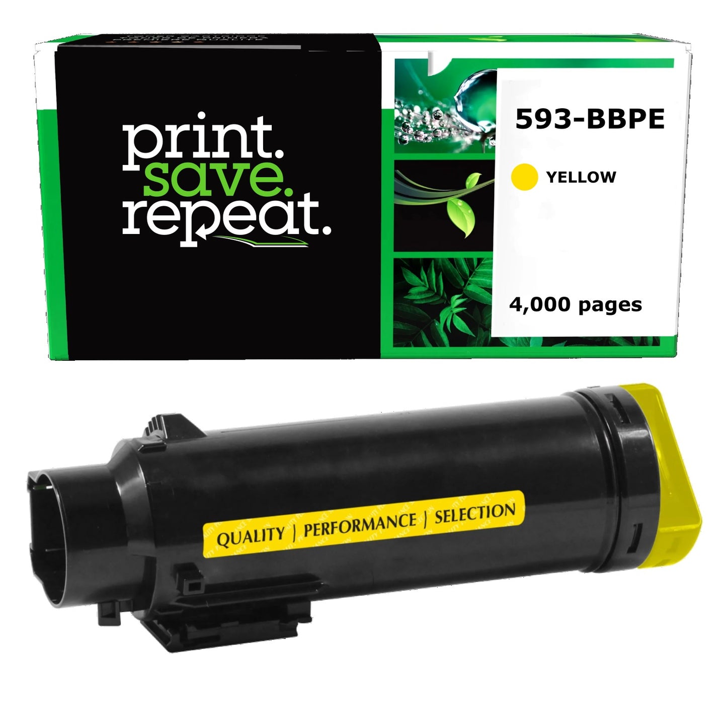 Dell 593-BBPE, 80DJM, 1MD5G Yellow Extra High Yield Remanufactured Toner Cartridge [4,000 Pages]