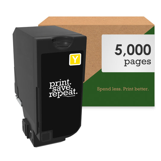 Lexmark 71C10Y0 Yellow Remanufactured Toner Cartridge for CS730, CS735, CS737, CX730, CX735, CX737 [5,000 Pages]