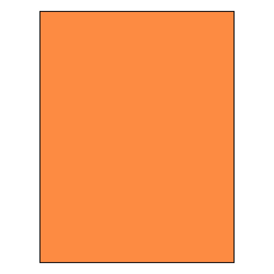8.5" x 11" Sheet Labels | 1 UP | Fluorescent Orange | 1,000 Pack