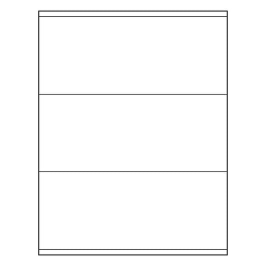 8.5" x 3.5" Sheet Labels | 3 UP | 1,000 Pack