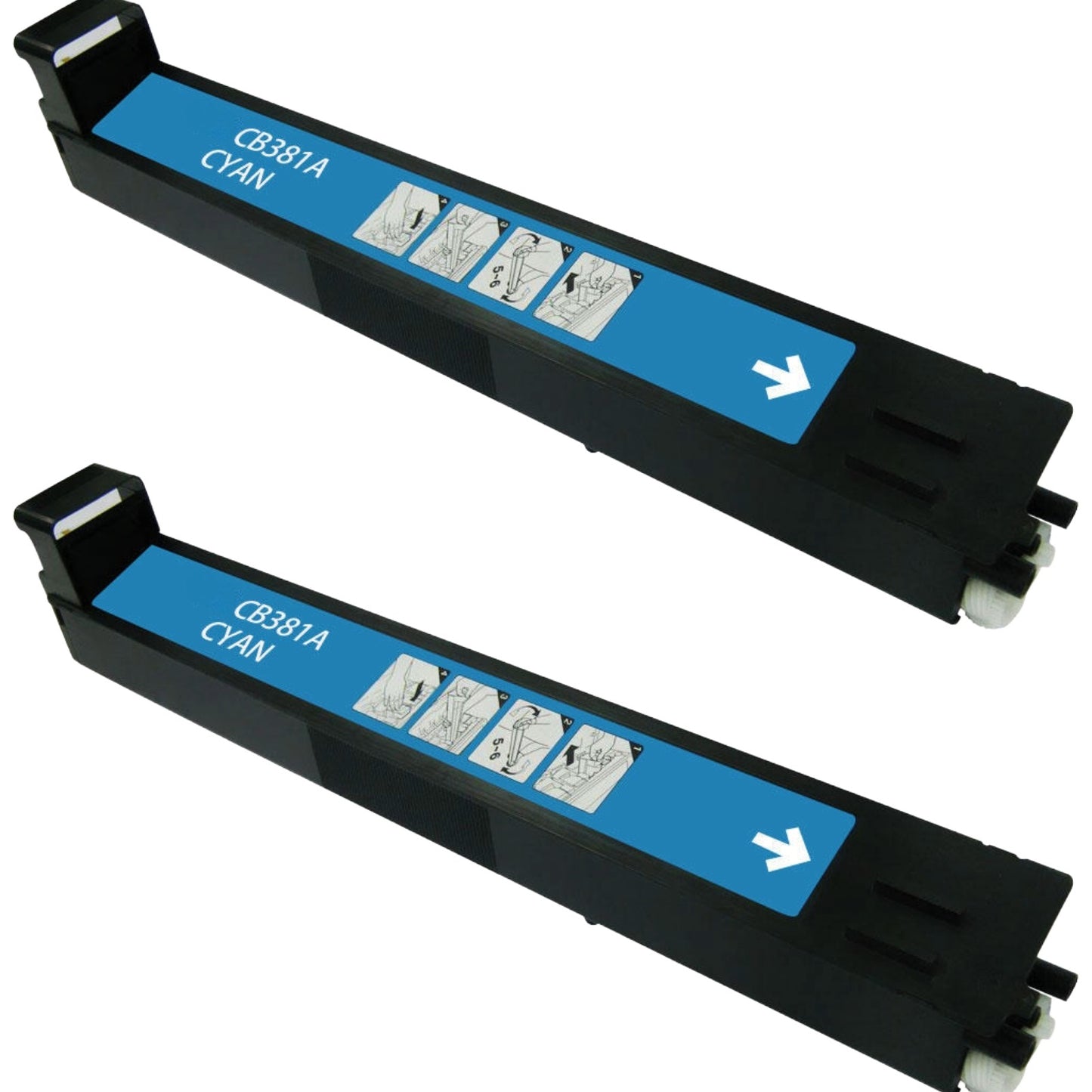 HP CB381A (823A) Cyan Compatible Toner Cartridge [21,000 pages] 2-Pack