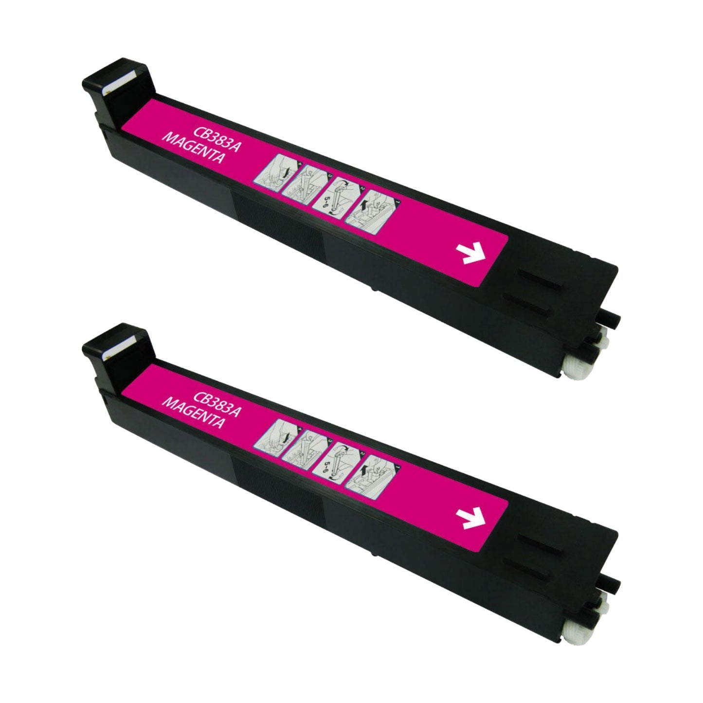 HP CB383A (823A) Magenta Compatible Toner Cartridge [21,000 pages] 2-Pack
