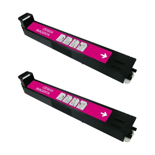 HP CB383A (823A) Magenta Compatible Toner Cartridge [21,000 pages] 2-Pack