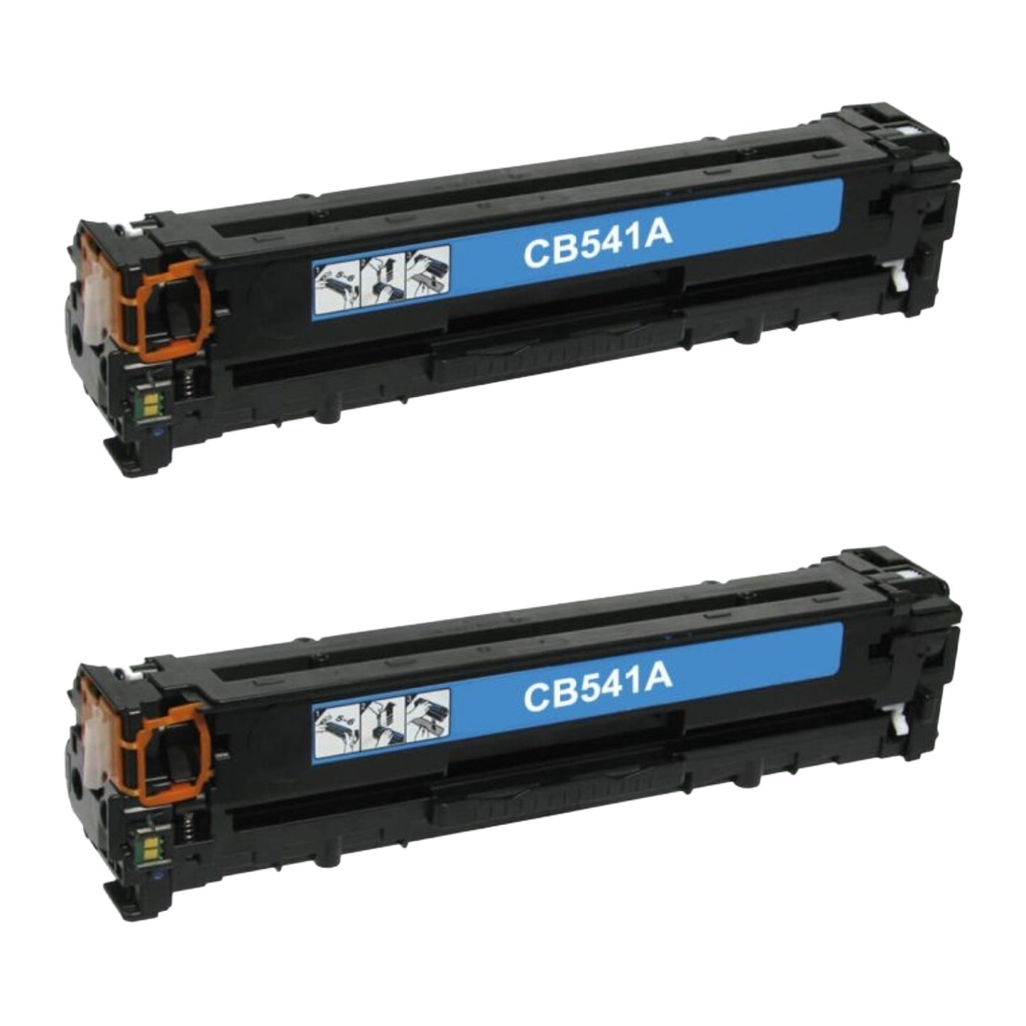 HP CB541A (125A) Cyan Compatible Toner Cartridge [1,400 pages] 2-Pack