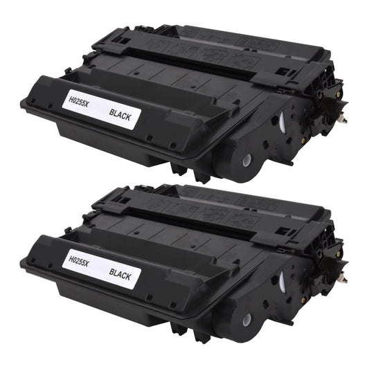 HP CE255X (55X) Compatible Toner Cartridge [12,500 pages] 2-pack