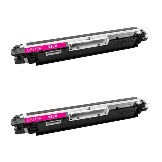 HP CE313A (126A) Magenta Compatible Toner Cartridge [1,000 pages] 2-Pack