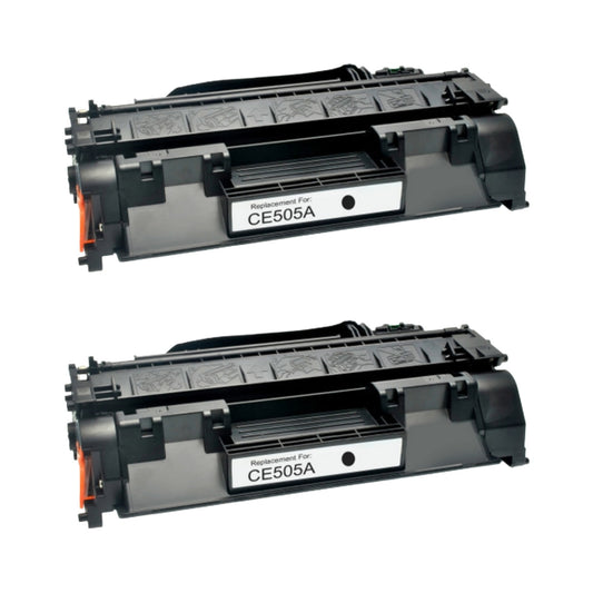 HP CE505A (05A) Compatible Toner Cartridge [2,300 pages] 2-pack