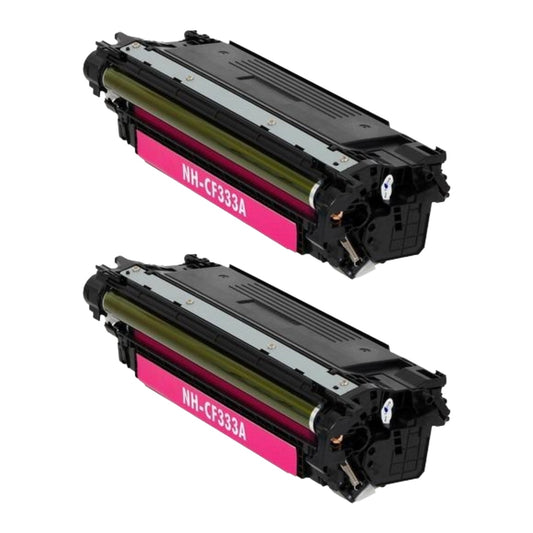 HP CF333A (654A) Magenta Compatible Toner Cartridge [15,000 pages] 2-Pack