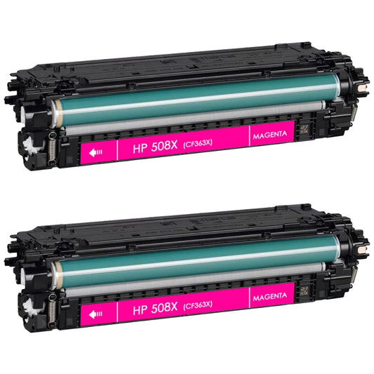 HP CF363X (508X) Magenta Compatible Toner Cartridge [9,500 pages] 2-Pack