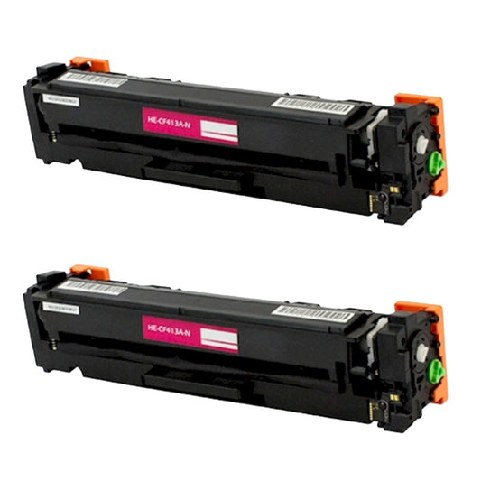 HP CF413A (410A) Magenta Compatible Toner Cartridge [2,300 pages] 2-Pack