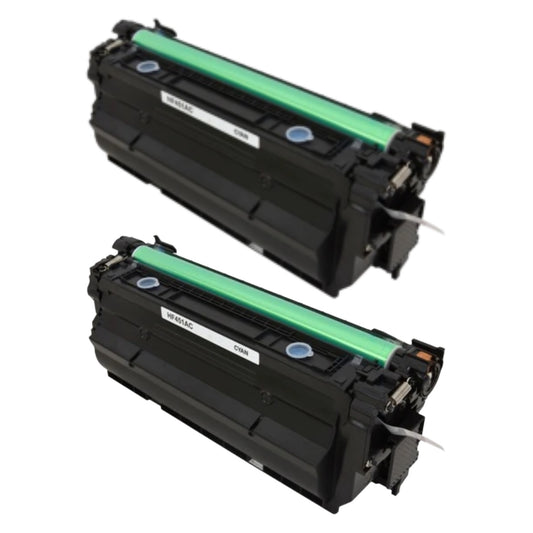 HP CF451A (655A) Cyan Compatible Toner Cartridge [10,500 pages] 2-Pack
