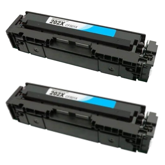 HP CF501X (202X) Cyan Compatible Toner Cartridge [2,500 pages] 2-Pack