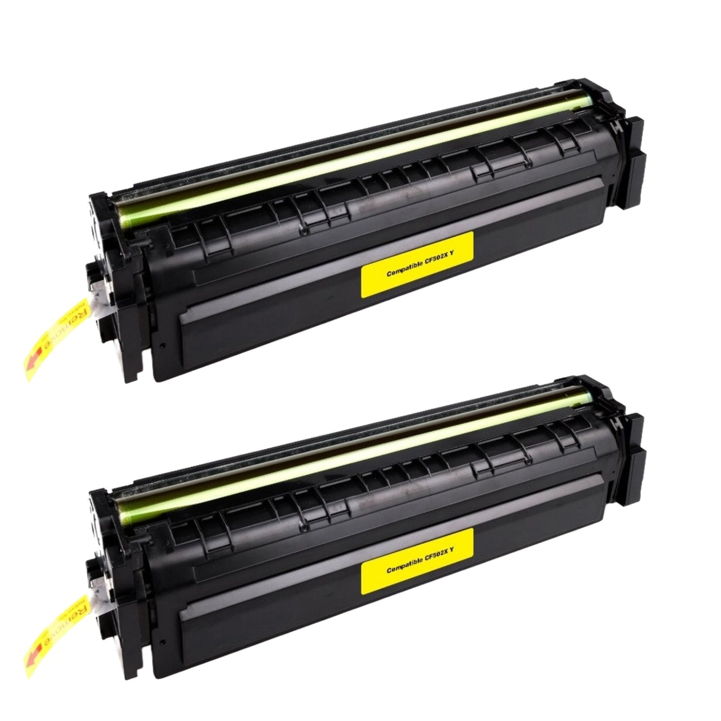 HP CF502A (202A) Yellow Compatible Toner Cartridge [1,300 pages] 2-Pack