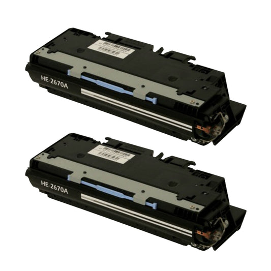 HP Q2670A (308A) Black Compatible Toner Cartridge [6,000 pages] 2-Pack