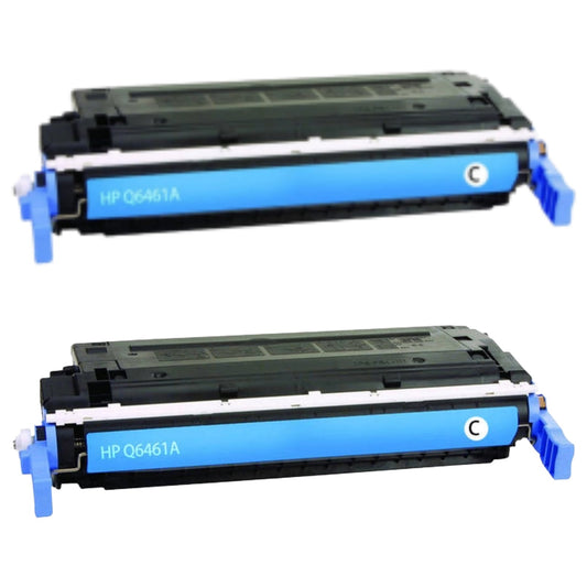 HP Q6461A (644A) Cyan Compatible Toner Cartridge [12,000 pages] 2-Pack