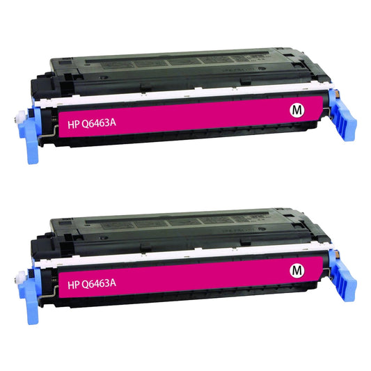 HP Q6463A (644A) Magenta Compatible Toner Cartridge [12,000 pages] 2-Pack