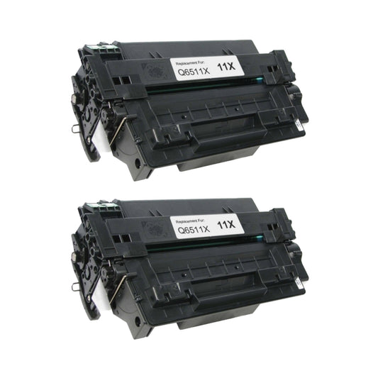 HP Q6511X (11X) Compatible Toner Cartridge [12,000 pages] 2-pack