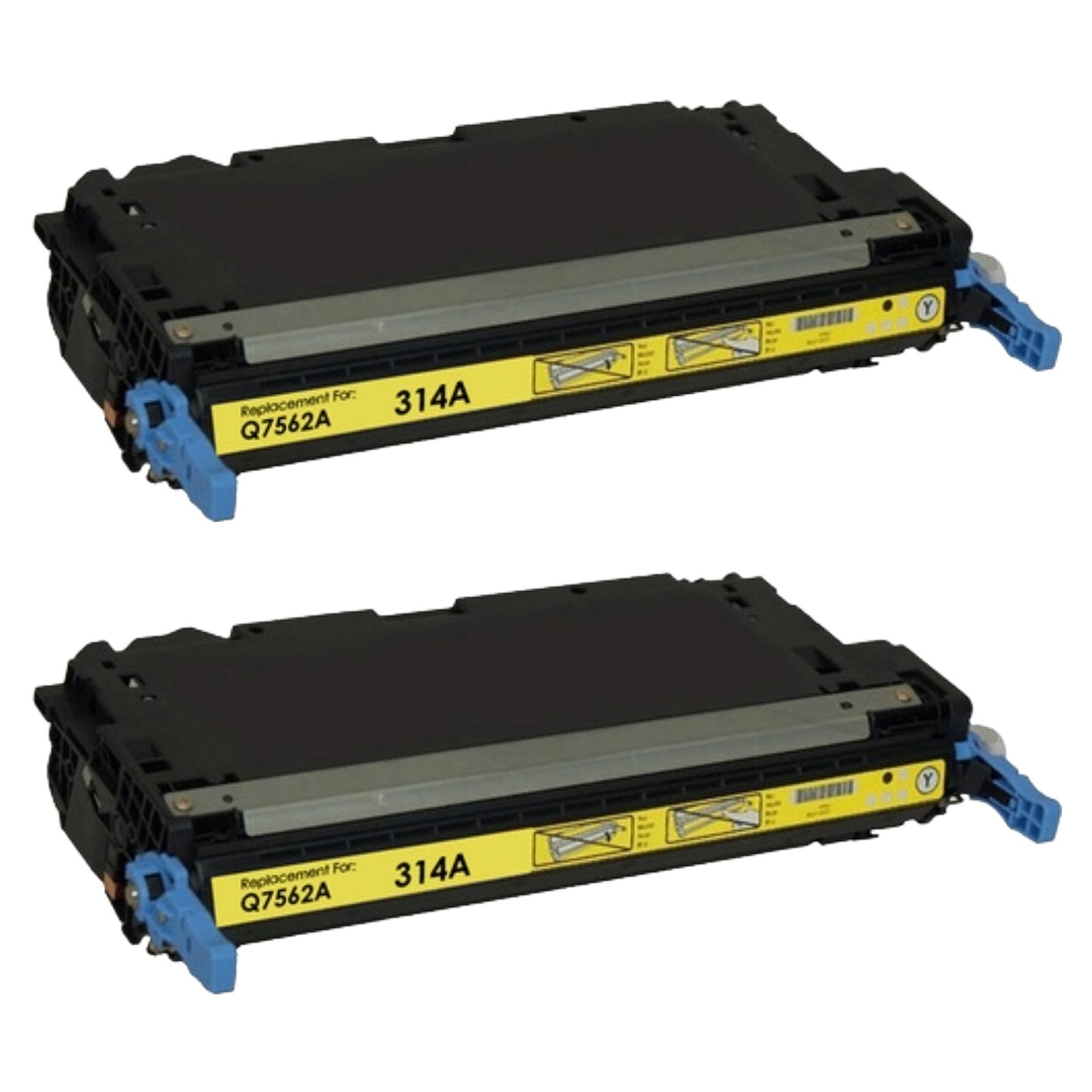 HP Q7562A (314A) Yellow Compatible Toner Cartridge [3,500 pages] 2-Pack