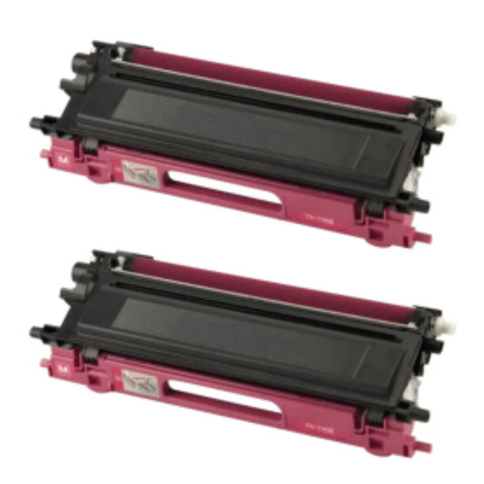 Brother TN115M Magenta Compatible Toner Cartridge [4,000 pages] 2-Pack
