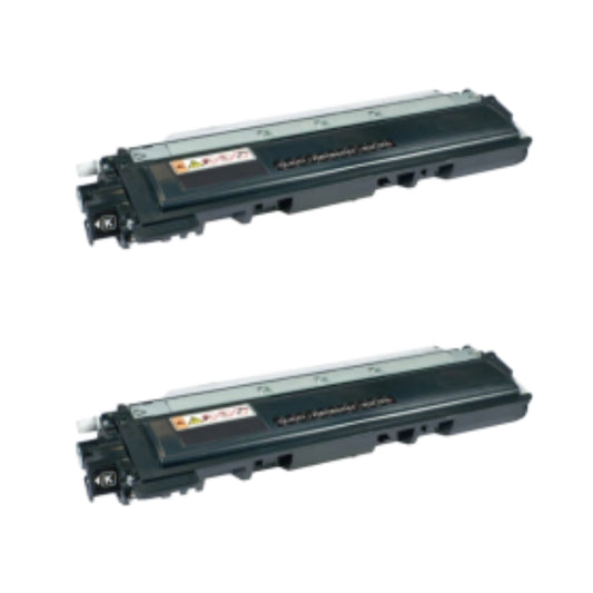 Brother TN210BK Black Compatible Toner Cartridge [2,200 pages] 2-Pack