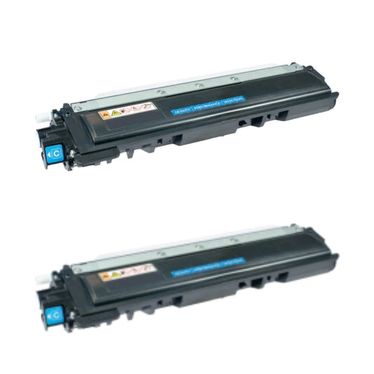 Brother TN210C Cyan Compatible Toner Cartridge [1,400 pages] 2-Pack