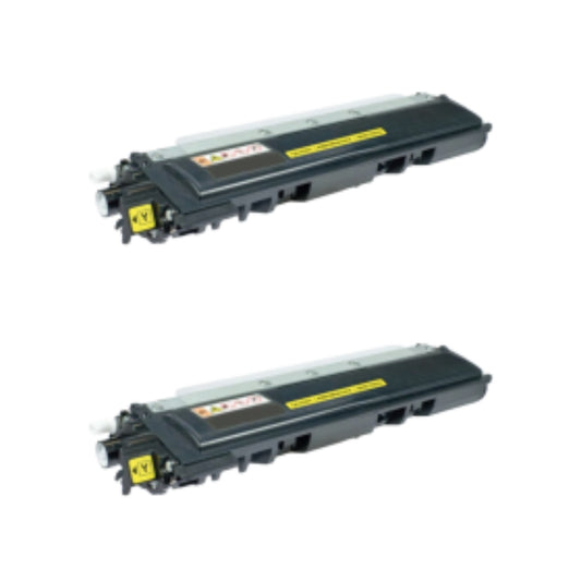 Brother TN210Y Yellow Compatible Toner Cartridge [1,400 pages] 2-Pack