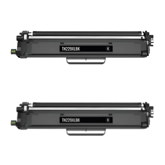 Brother TN229XLBK Black High Yield Compatible Toner Cartridge [3,000 pages] 2-Pack