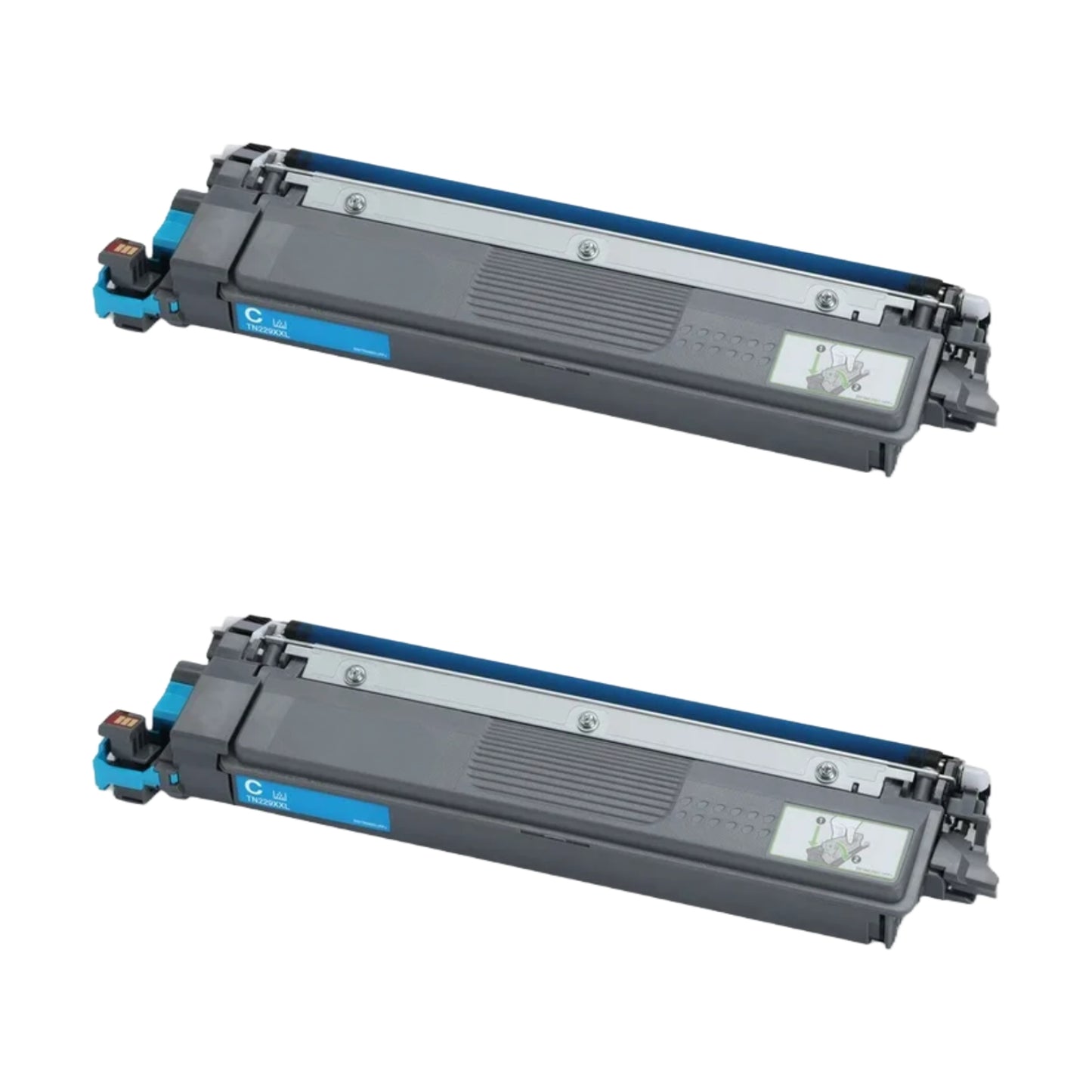 Brother TN229XXLC Cyan Super High Yield Compatible Toner Cartridge [4,000 pages] 2-Pack
