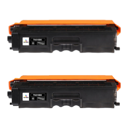 Brother TN315BK Black Compatible Toner Cartridge [6,000 pages] 2-Pack