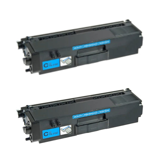 Brother TN315C Cyan Compatible Toner Cartridge [3,500 pages] 2-Pack
