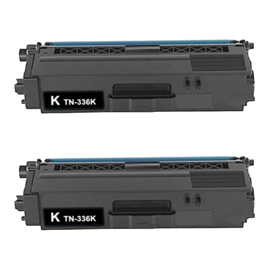 Brother TN336BK Black High Yield Compatible Toner Cartridge [4,000 pages] 2-Pack