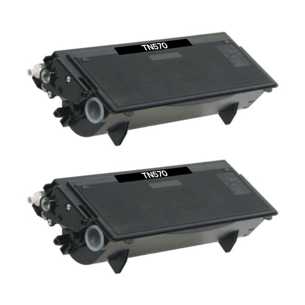 Brother TN570 High Yield Compatible Toner Cartridge [6,700 pages] 2-Pack
