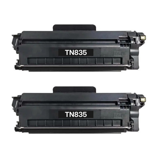 Brother TN835 Super High Yield Compatible Toner Cartridge [5,000 pages] 2-Pack