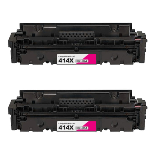 HP W2023X (414X) Magenta Compatible Toner Cartridge [6,000 pages] 2-Pack