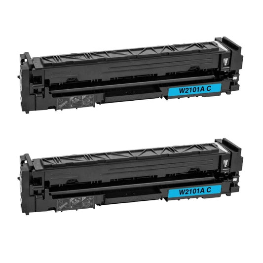 HP W2101A (210A) Cyan Compatible Toner Cartridge [1,800 pages] 2-Pack