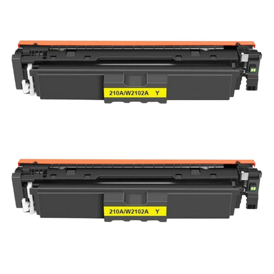 HP W2102A (210A) Yellow Compatible Toner Cartridge [1,800 pages] 2-Pack